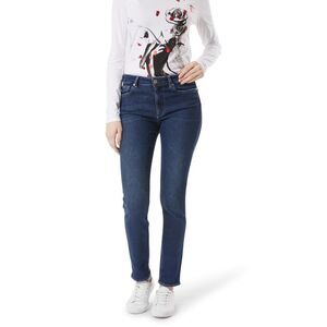 Gas Blue Cotton Slim Fit Women's Jeans
